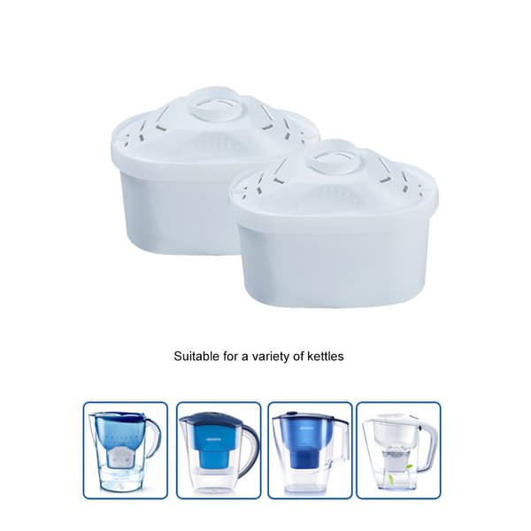 【BQ】2 vandfilterpatroner kompatible med Brita Maxtra og filterpatroner kompatible med Brita vandfilter 0.8
