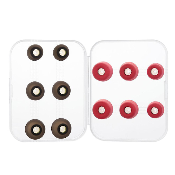 6 par utbyteshörlurar Skumspetsar Öronsnäckor Memory foam + hörsnäckor i silikongummi