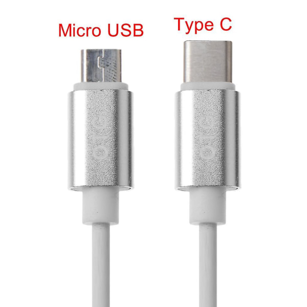 USB 3.1 Typ C hane till mikro USB hane Sync Otg Charge Dataöverföringskabel sladd