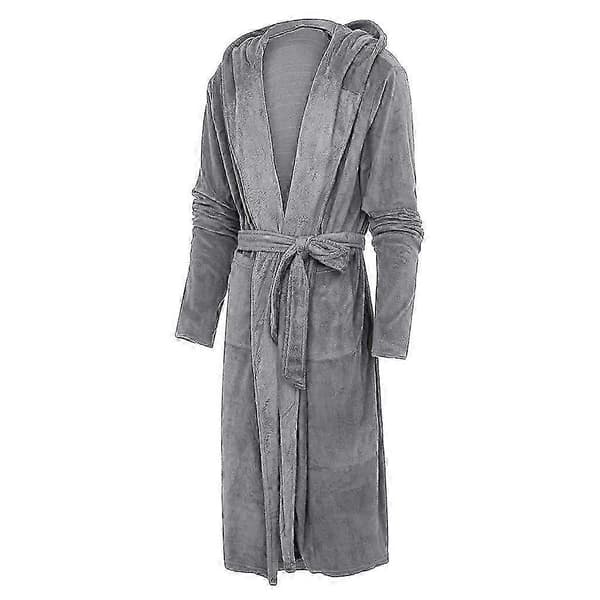 Miesten hupullinen fleecetakki - Muhkeat kylpytakit Grey S