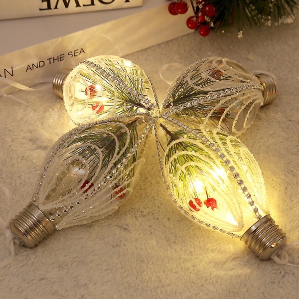 4 stk Motedesign Nattlys Produsenter Engros juletre-hengelys Kjæledyr dekorative lysende julepynt