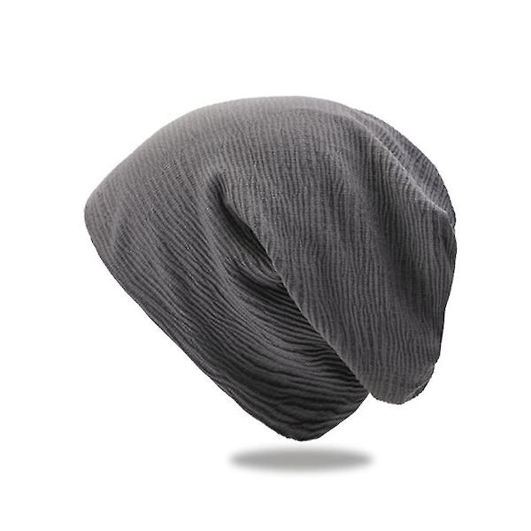 Casual Beanie Oversized Slouchy med andningsbar ull Klassisk vågmönsterdesign för födelsedag Jul Thanksgiving Day Present Gray