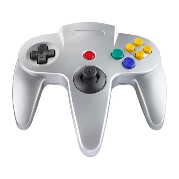[BQ]Retro USB-kontroller for N64-spill, N64 Klassisk USB-kontroller Silver