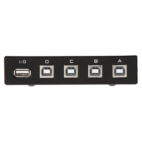 USB 2.0 manuell delingsswitch for PC-skriver-skanner (4 porter)