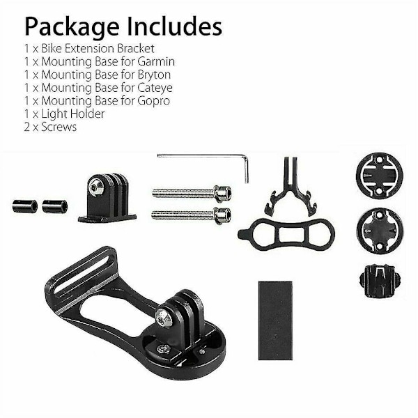 Cykel Front Bar Extension Bracket Bracket Bike Mtb Bike Stand Adapter Bracket til kamera Garmin Edge Gps Gopro Light Red Red