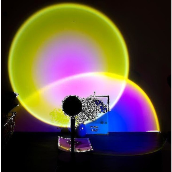Hhcx-rainbow Light Projection Led Light, Internet Celebrity Atmosphere Lamp Background Light