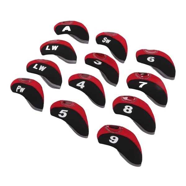 12 Golf Jern Head Covers Sæt med Numre Rød Passer til de Fleste Køller
