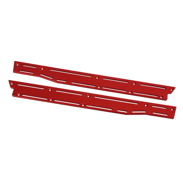 Skridplader af aluminiumslegering til Arrma 1/7 1/8 RC bilopgradering rød