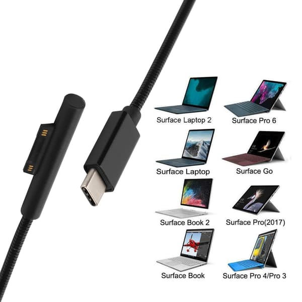 15V 3A PRO ladekabel til Surface PRO3/4/5/6/BOOK/BOOK2/GO