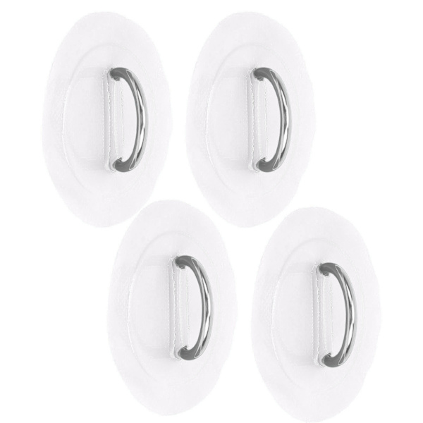 4st Uppblåsbar Båt Kajak D Ring Pad Patch Marin Fast Spänne Elastisk Bungee Snöre Vit