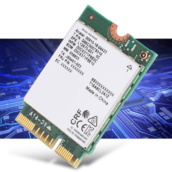 Intel 9461NGW langaton verkkokortti - M.2-liitäntä, 433 Mbps, Bluetooth 5.0 -tuki