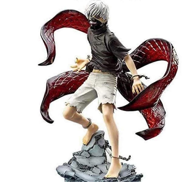 Tokyo Ghoul Kaneki Ken Anime Figur 17 cm Utskiftbart Hode Demonteringsfigur Animasjonsmodell Samleobjekt Dekorasjonspynt