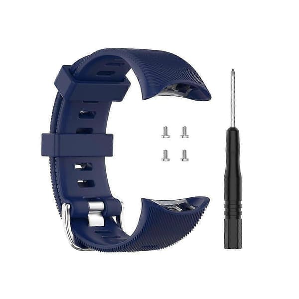 【BQ】Silikone erstatningsurrem til Garmin Forerunner 45/45S - Holdbar Smartwatch-rem navy blue strap