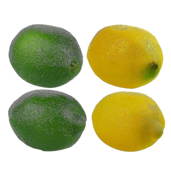 Stor kunstig citron og lime, realistiske dekorative falske veje -12 arter (6 slags forskellige farver)