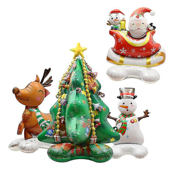 Joulun pysyvät folioilmapallot Joulupukki Hyvää joulua koristeena P2(Snowman)