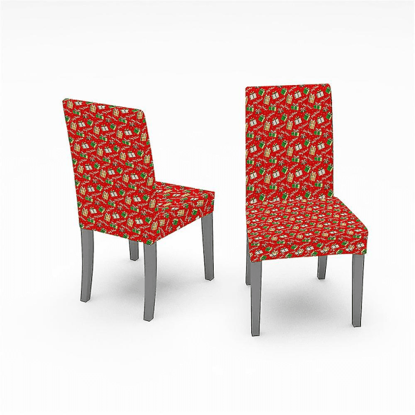 Godt nyttår jul Duk Stoltrekk Dekorasjoner Enkelt stoltrekk Gaveeske Single chair cover Gift box