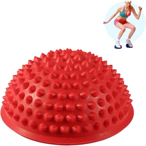 Hedgehog Ball Yoga Ball Massageboll för balansträning, (röd)