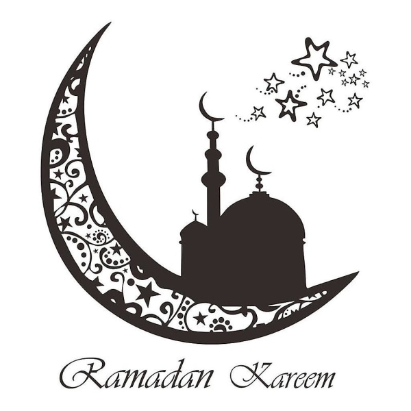 Vinyl Wall Sticker Decals Home Decor Soverom Ramadan Ramadhan Kareem Islam Black