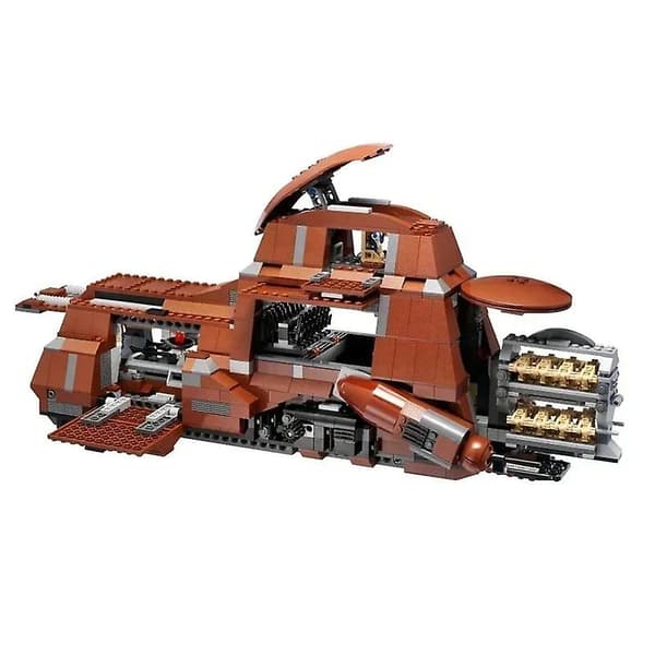 【BQ】1338 stk MTT Containerized Battle Droids Troppetransportør Handelsføderation MTT MOC Byggeklodser Model DIY Murstenslegetøj 05069CJY WHITE