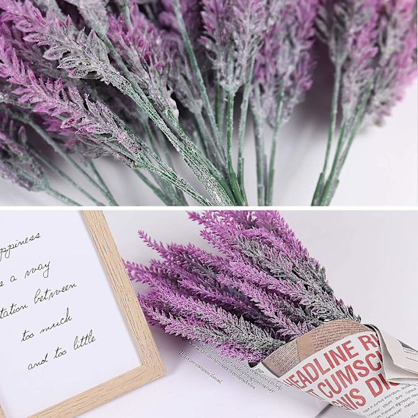Konstgjorda växter utomhus, 8 buntar Konstgjorda blommor Lavendelbukett