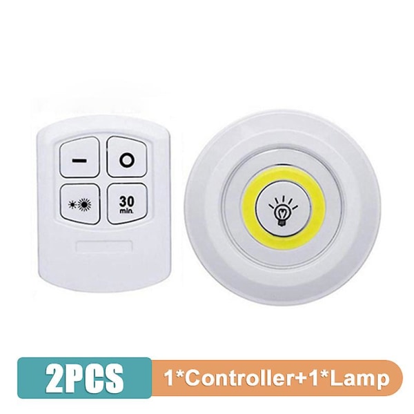 3w Super Bright Cob Under skåp Light Led Trådlös Fjärrkontroll Dimbar garderob Nattlampa Hem Sovrum Kök Nattlampa 1 Controller 1 Lamp Warm white light