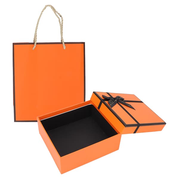 Orange Presentförpackning med bandväska för julklappsförpackning