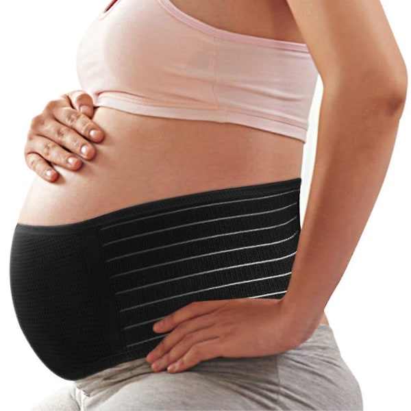Graviditetsbælte Graviditetsstøtte Bælte Bump Bælte Mavestøtte Bælte Mave Ryg Bump Brace Strap black
