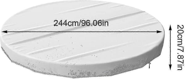 【BQ】Runt uppblåsbart poolskydd – Vindtätt och vattentätt kompatibelt med spa 8FT