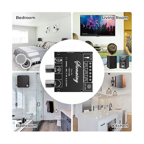 -lt21 2.1-kanavainen Bluetooth vahvistinkortti 15w+15w+30w subwoofer-nupin säätökooderilla Black