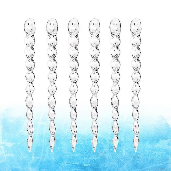 12 stk julesimulering Ice Xmas Tree Pendant Nyt produkt Falsk istap vinterfest Jul nytår dekoration Navidad 13cm