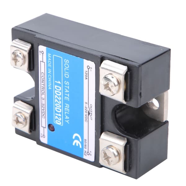 Solid State Relay DC SSR Inngang 3-32VDC Last 5-220VDC Kontrollrelé (120A)