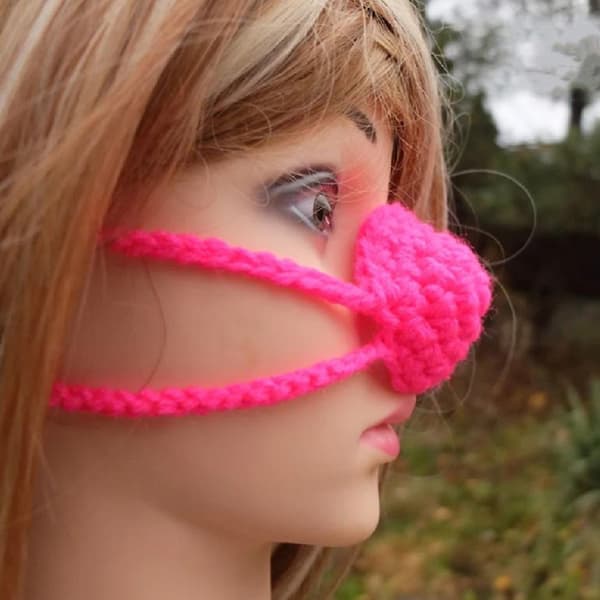 【BQ】Handmade Wool Nose Warmer Windproof Soft Nose Warmer for Cold Weather Black