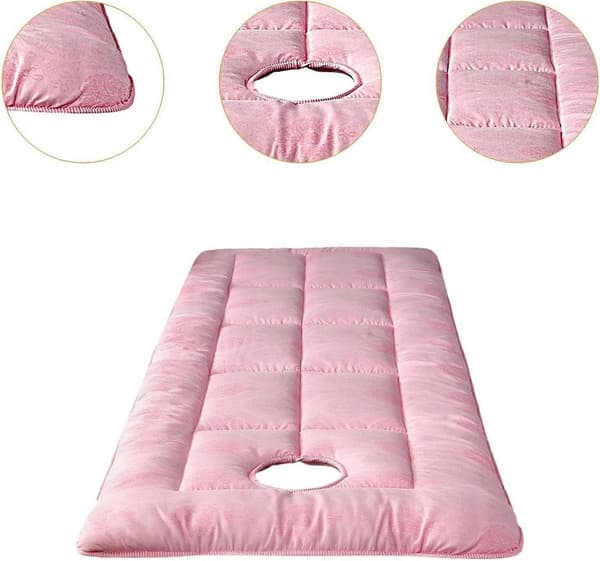 SPA Massagebordsdyna 60x185 cm, Polyster Madrass för Skönhetssalong med Hål för Ansikte