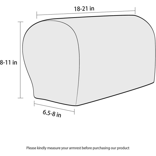 Sæt med 2 Jacquard Stretch Sofa Armlæn Betræk