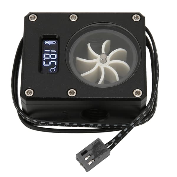 PC Vandkølingsmåler 12V Lille 3-pin Interface G1/4 Gevind Holdbar Rustfri Akryl Computer Flowmåler til PC Sort
