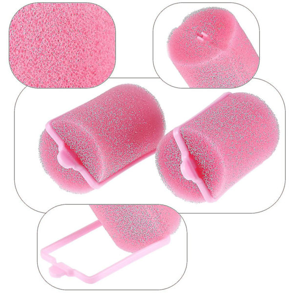 18 kpl Sponge Hiusrullat Suuret Pehmeä Vaahto Hiusten Muotoilu Kihartimet 40 mm Suuri koko Satunnainen Väri