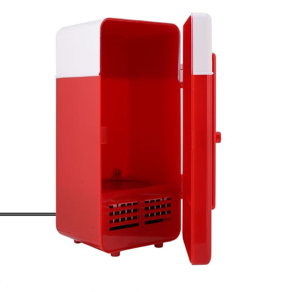 PC USB Mini Kjøleskap Varmer for Drikkeboks Rød