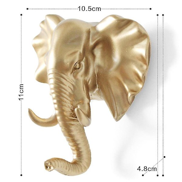 3d Resin Djur Hjorthuvud Konst Modell Hem Rum Vägghängande Dekor Förvaringshållare Modern Elephant