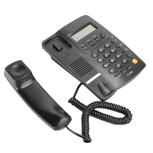 Sort håndfri nummerpræsentation fast telefon til hjem, kontor og hotel