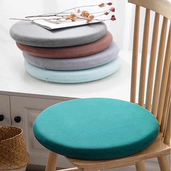 Rund Memory Foam -kudde Bekväm Andas Vadderad Cover Tvättbar matta För Hem Sovrum Vardagsrum Light Grey Light Grey 40cm