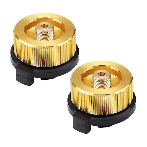 2st Gasadapter Säker Hållbar Gasspis Adapter Spisanslutning Utomhuscamping Gasflaska Adapter för butanbehållare