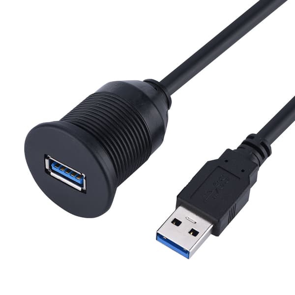 USB 3.0 Flush Dash Panel Monteringsforlængerkabel til Bil Båd Motorcykel 1M