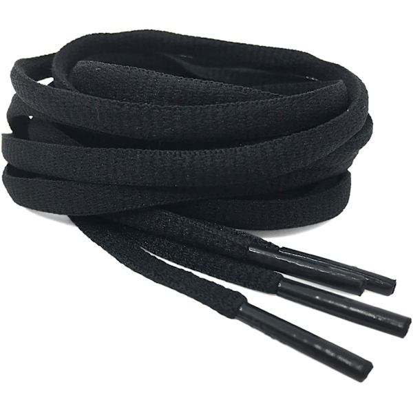 2 par ovala skosnören Halvrunda Athletic Sport-/löparskosnören, röd, 80 cm Black 80 cm