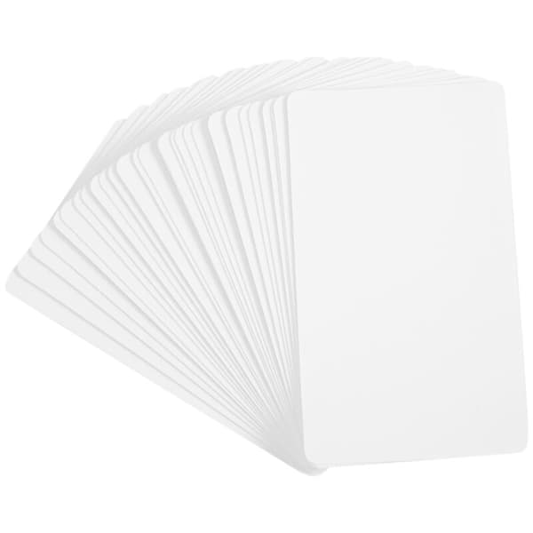 【BQ】Tomme hvite papppapir meldingskort visittkort DIY-merkelapper ca. 100 stk (hvit)