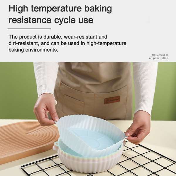 Air Fryer Silicone Pot,reusable Heat Resistant Non-stick Basket