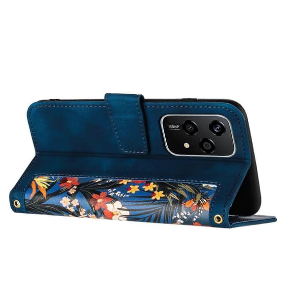 【BQ】Blomstret læderetui med snor - Perf For Honor 200 Lite Global