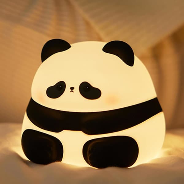 Panda Night Light for Kids Dimmable USB Rechargeable Silicone Animal Lamp Portable Nursery Decor
