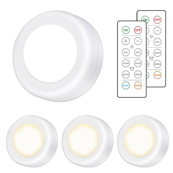 LED16 färg skåp ljus missfärgning fjärrkontroll tryck logga in ljus sovrum sängen atmosfär led pat nattlampa 3pcs