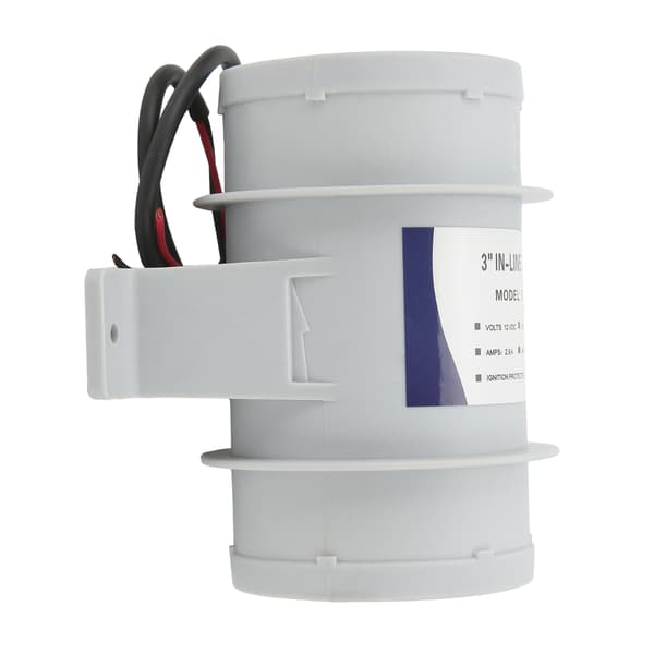 3 tommer højeffektiv ventilationsventilator blæser inline luftblæser til yacht RV DC12V