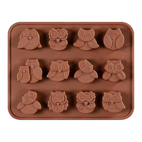2 Pakke Halloween Natugle Silikone Form Bageforme Bagegrej